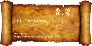 Uti Marianna névjegykártya
