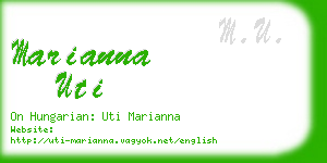 marianna uti business card